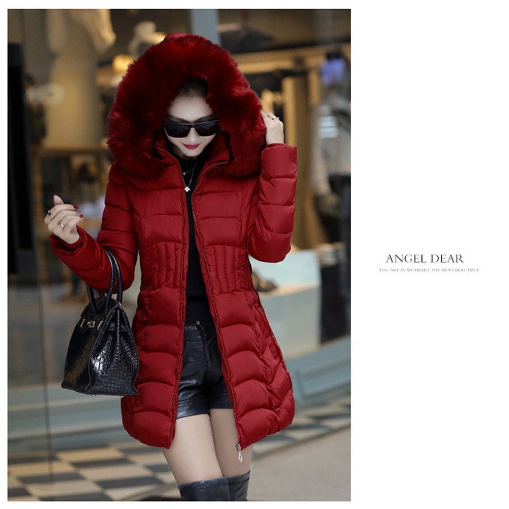 Women's Fashion Winter Long Jacket - Warm Cotton Slim Trench Coat with Real Down Filling for Cold Weather Outwear | Perfect for Daily Commute, Office Wear & Outdoor Activities