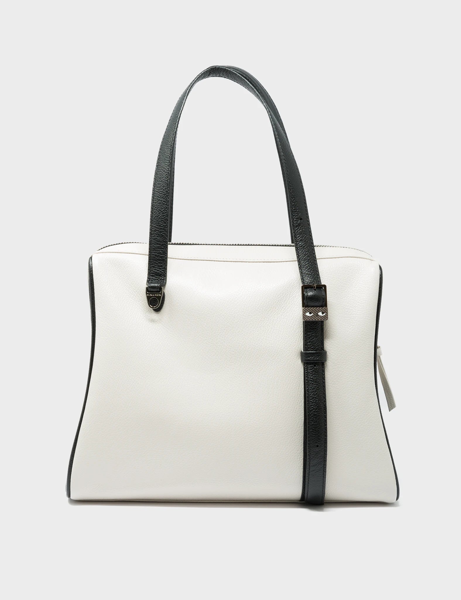 Esther Cream and Black Satchel Handbag with Cubes Design - Stylish Crossbody Purse for Women, Perfect for Work, Travel and Everyday Use