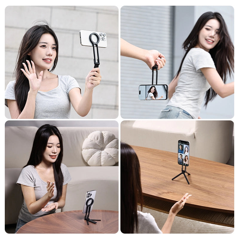 Ulanzi MA30 Clip-On Phone Tripod Stand - Adjustable Mount for Smartphones, Vlogging, Photography & Live Streaming | Perfect for Travel, Hiking & Outdoor Adventures