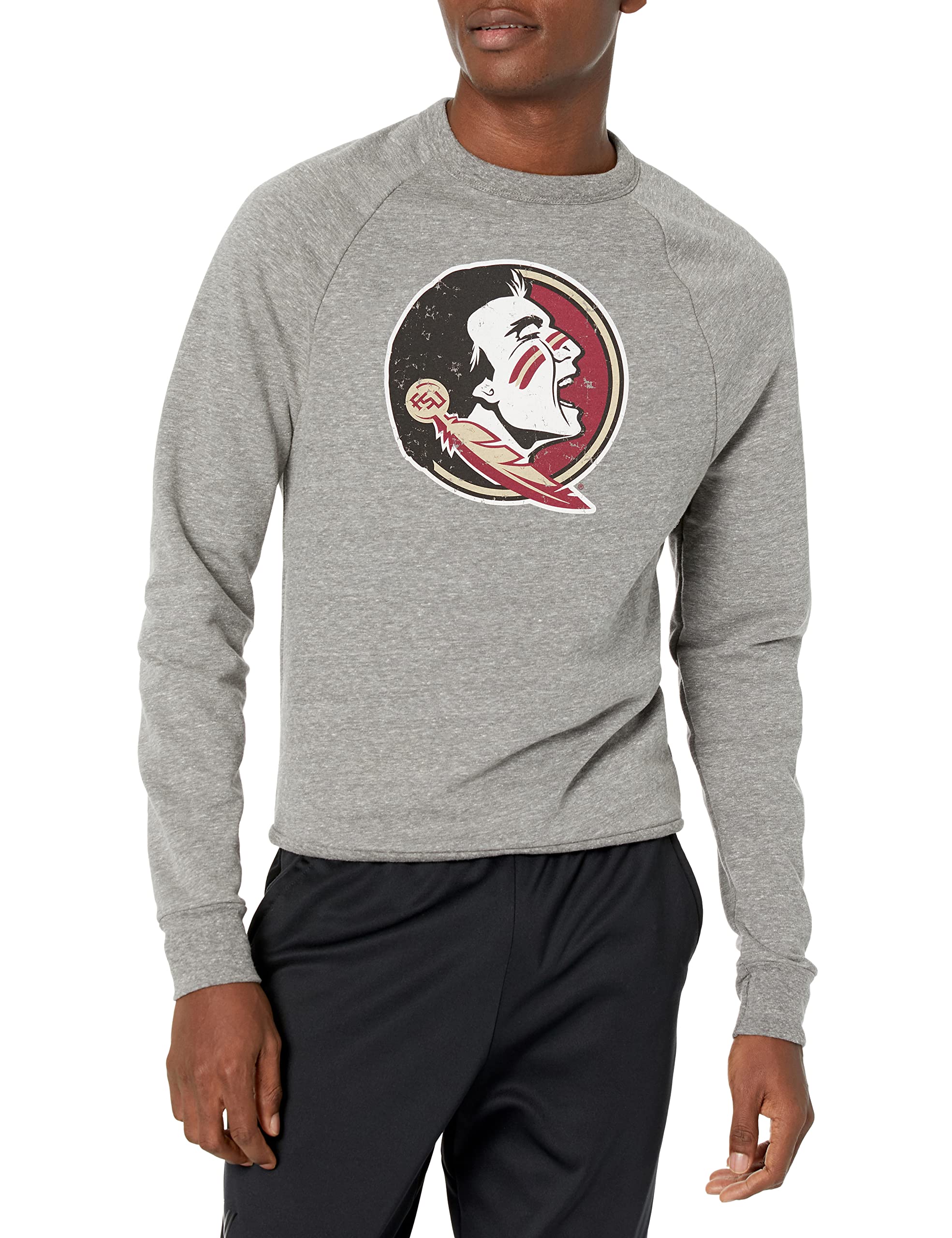Blue 84 Men's Tri-Blend Vintage Crewneck Sweatshirt - Soft Cotton Blend Casual Pullover for Everyday Wear & Street Style Outfits