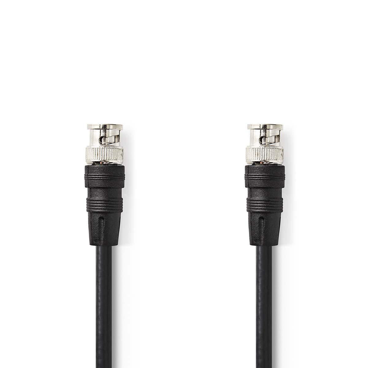 High-Quality BNC Video Cable BNC Male to BNC Male 1.0m Black - Perfect for CCTV, Security Cameras & AV Equipment Connectivity