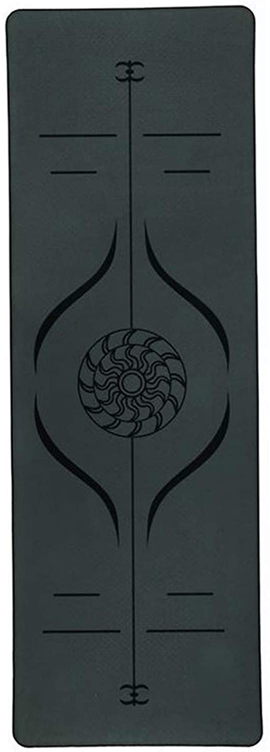 Non-Slip Eco-Friendly TPE Yoga Mat for Women - Extra Thick 6mm Exercise & Pilates Fitness Mat with Carrying Strap - Perfect for Home Workouts, Gym Sessions & Outdoor Yoga Practice