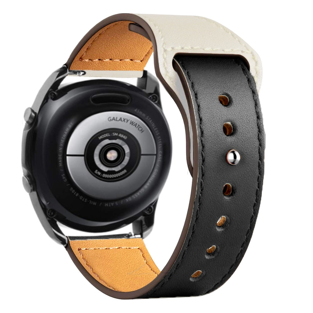 Premium Genuine Leather Bands for Amazfit Smartwatch - Replacement Strap for Amazfit GTS/GTR Series - Comfortable & Durable for Workout, Office & Daily Wear