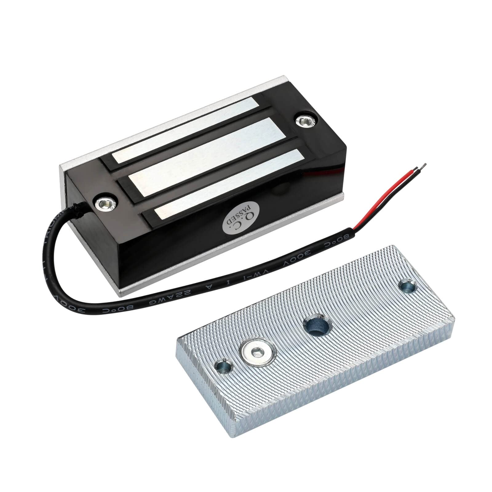 60KG (130LBS) Heavy Duty Electric Magnetic Lock - 12V Fail Safe NC Mode Electromagnetic Lock for Single Door Access Control System - Ideal for Office Buildings, Smart Homes & Security Gates