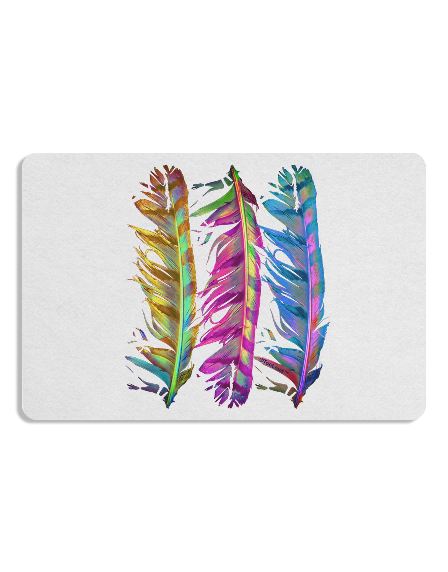 TooLoud Magic Feathers Pack of 4 Placemats - Waterproof & Heat-Resistant Table Mats for Dining, Kitchen, and Outdoor Use - Perfect for Parties, Picnics, and Everyday Meals