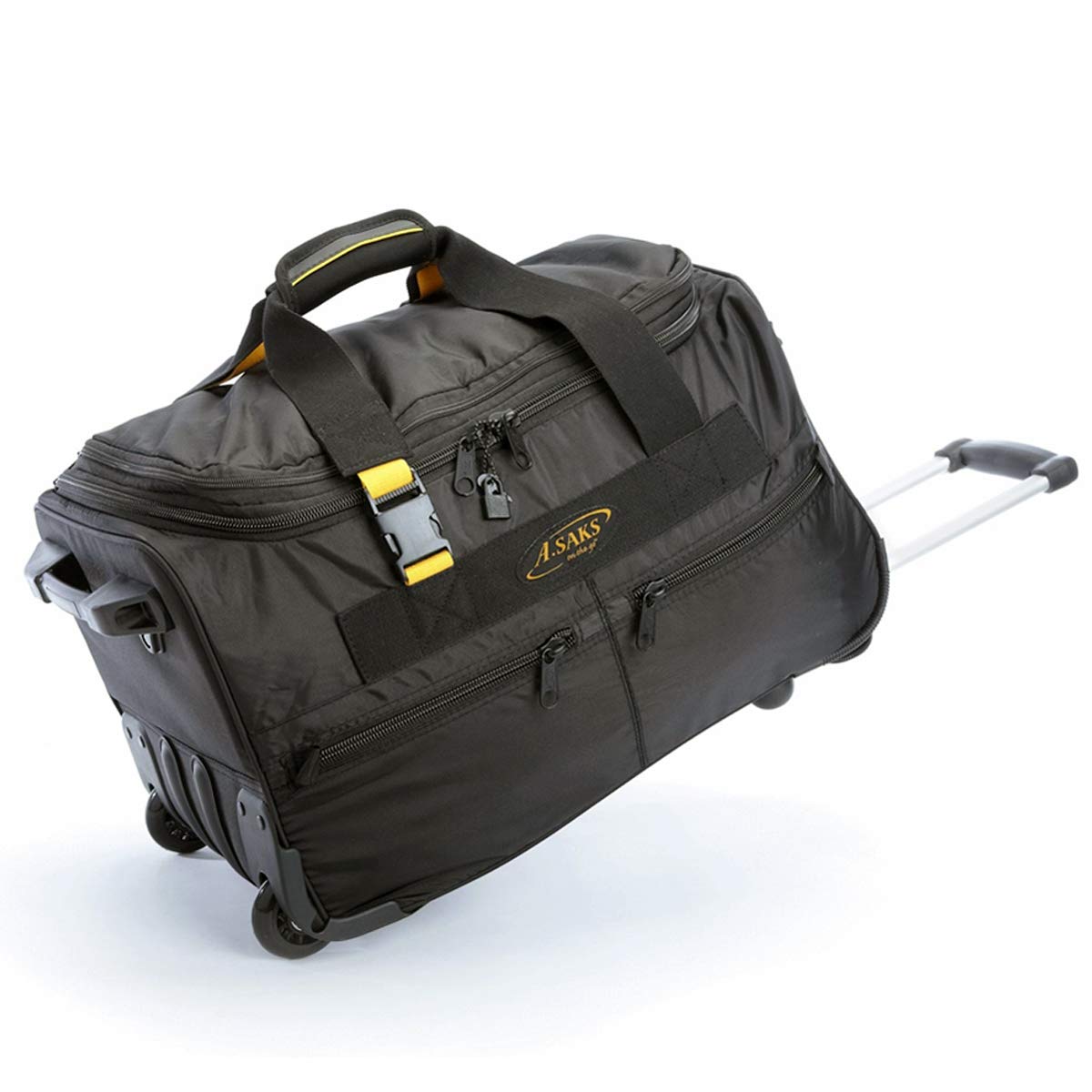 Lightweight Rolling Duffel Bag with Wheels - A.SAKS Luggage for Travel, Gym & Weekend Getaways | Durable Carry-On Trolley for Airports & Business Trips
