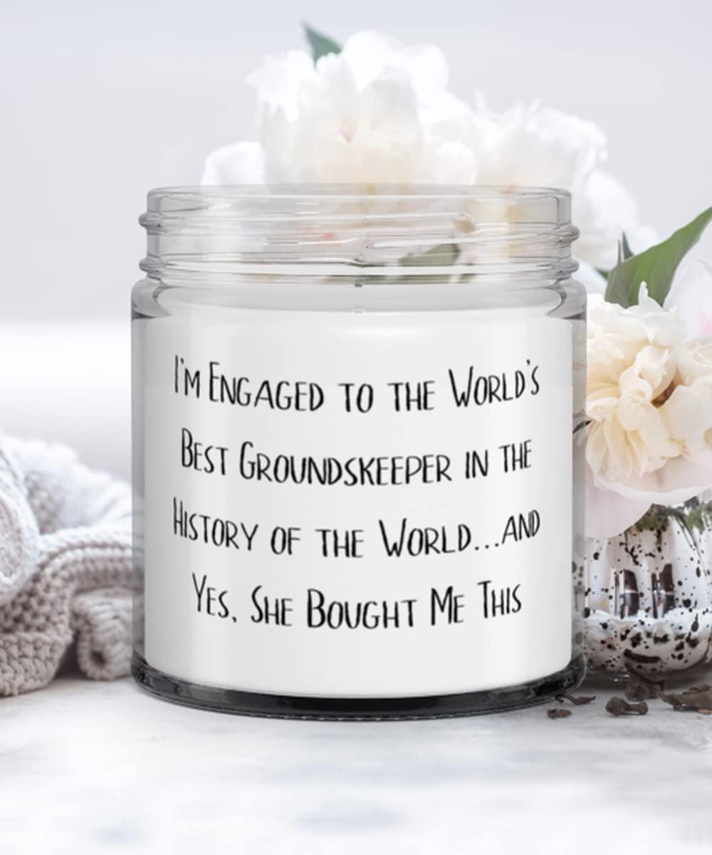Best Groundskeeper Engagement Gift - Romantic Scented Candle for Fiancé - Affordable & Thoughtful Presents for Couples - Perfect for Anniversaries, Birthdays & Special Occasions
