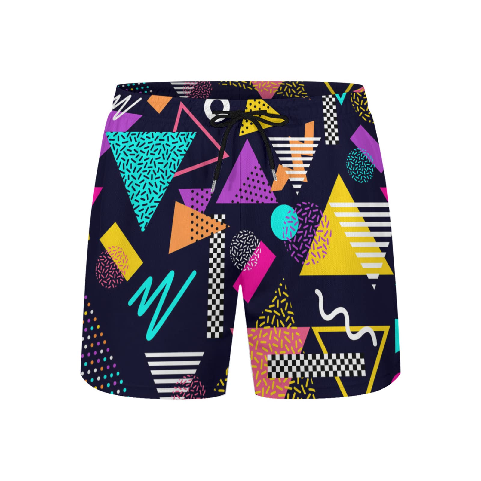 Men's Quick Dry Swim Trunks with Compression Liner - 80s 90s Retro Beach Shorts for Swimming, Surfing & Sports | Zipper Pocket & Breathable Fabric | Perfect for Pool, Vacation & Summer Activities
