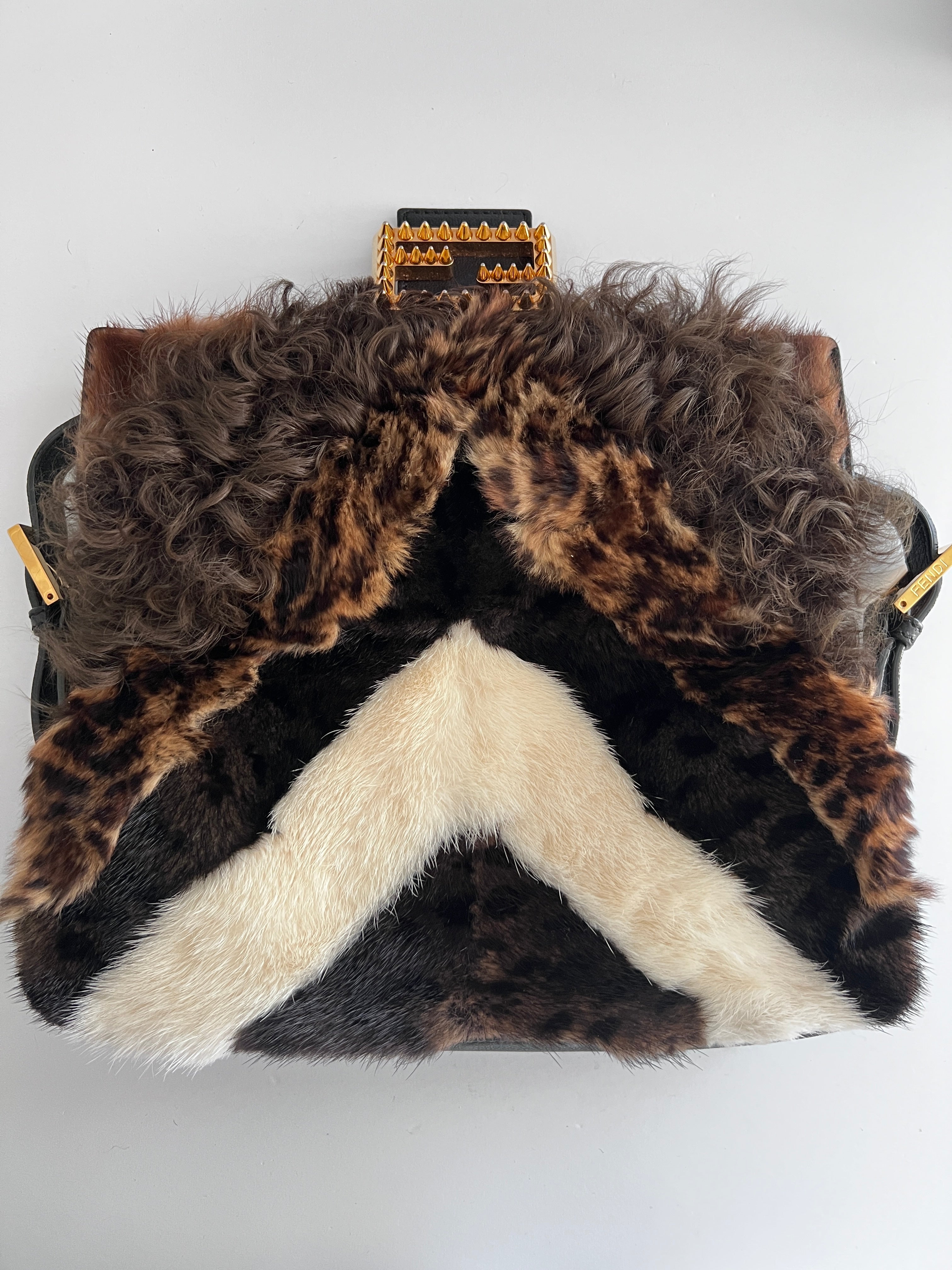 Fendi Byzantine Fur Baguette Bag - Luxury Designer Crossbody Purse for Women | Perfect for Parties, Evening Events & Fashion Accessories