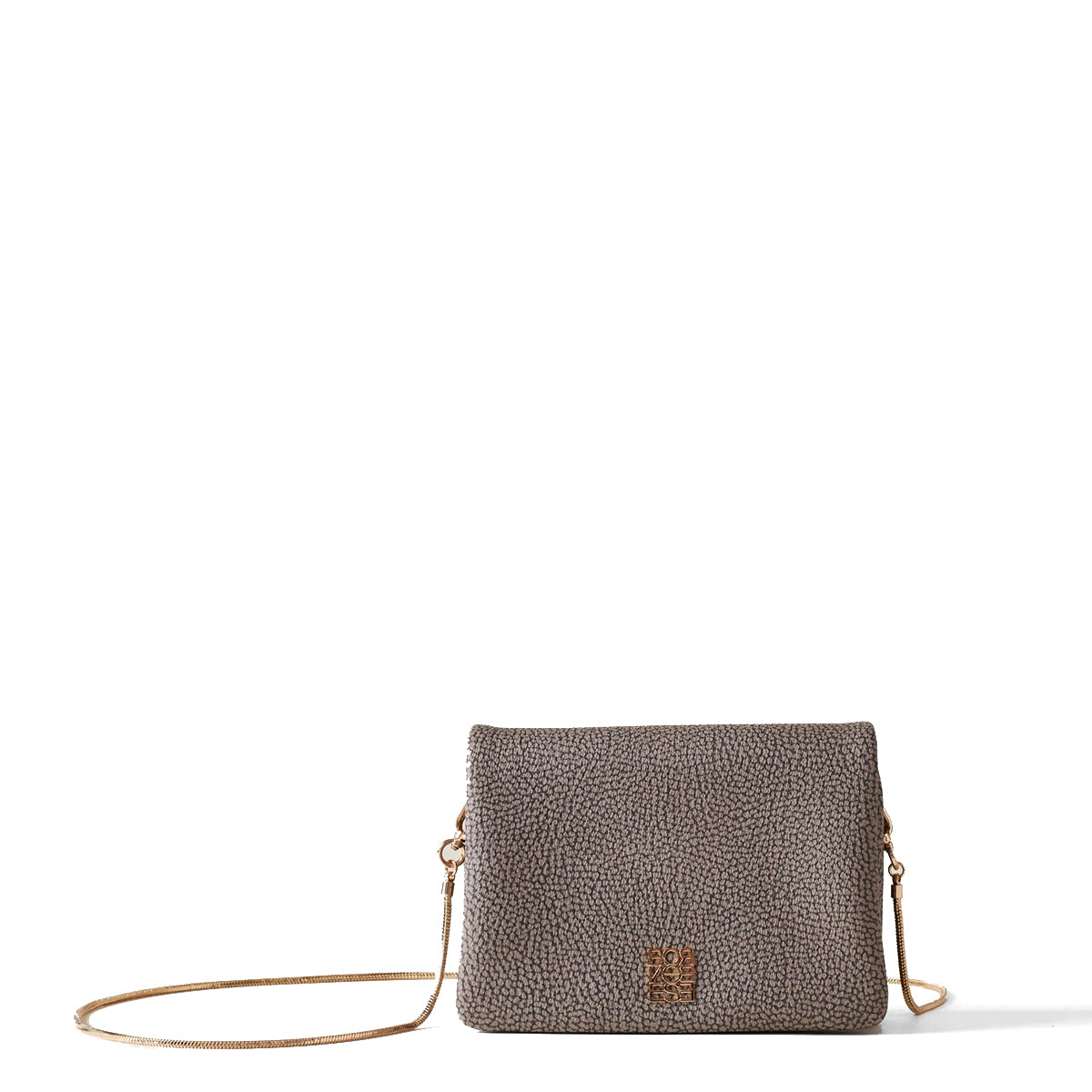 Borbonese Mini Crossbody Bag in Clay Grey - Stylish & Compact Handbag for Women | Perfect for Everyday Use, Travel & Casual Outings