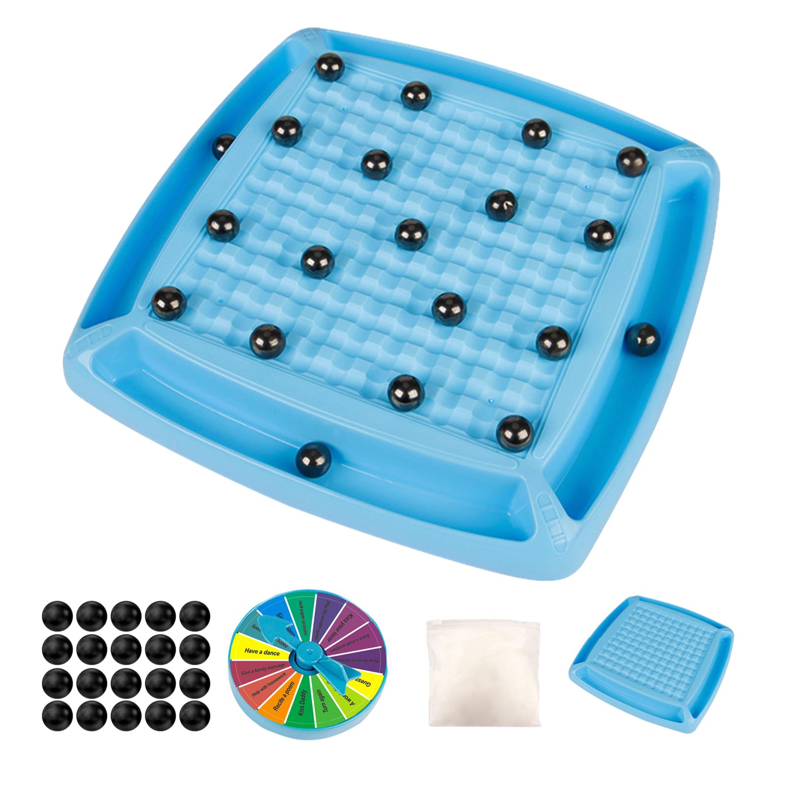 Magnetic Chess Set with 20 Stones - Portable Travel Board Game with Storage Bag & Penalty Tray - Fun Strategy Game for Kids and Adults - Perfect for Family Game Night, Road Trips & Camping