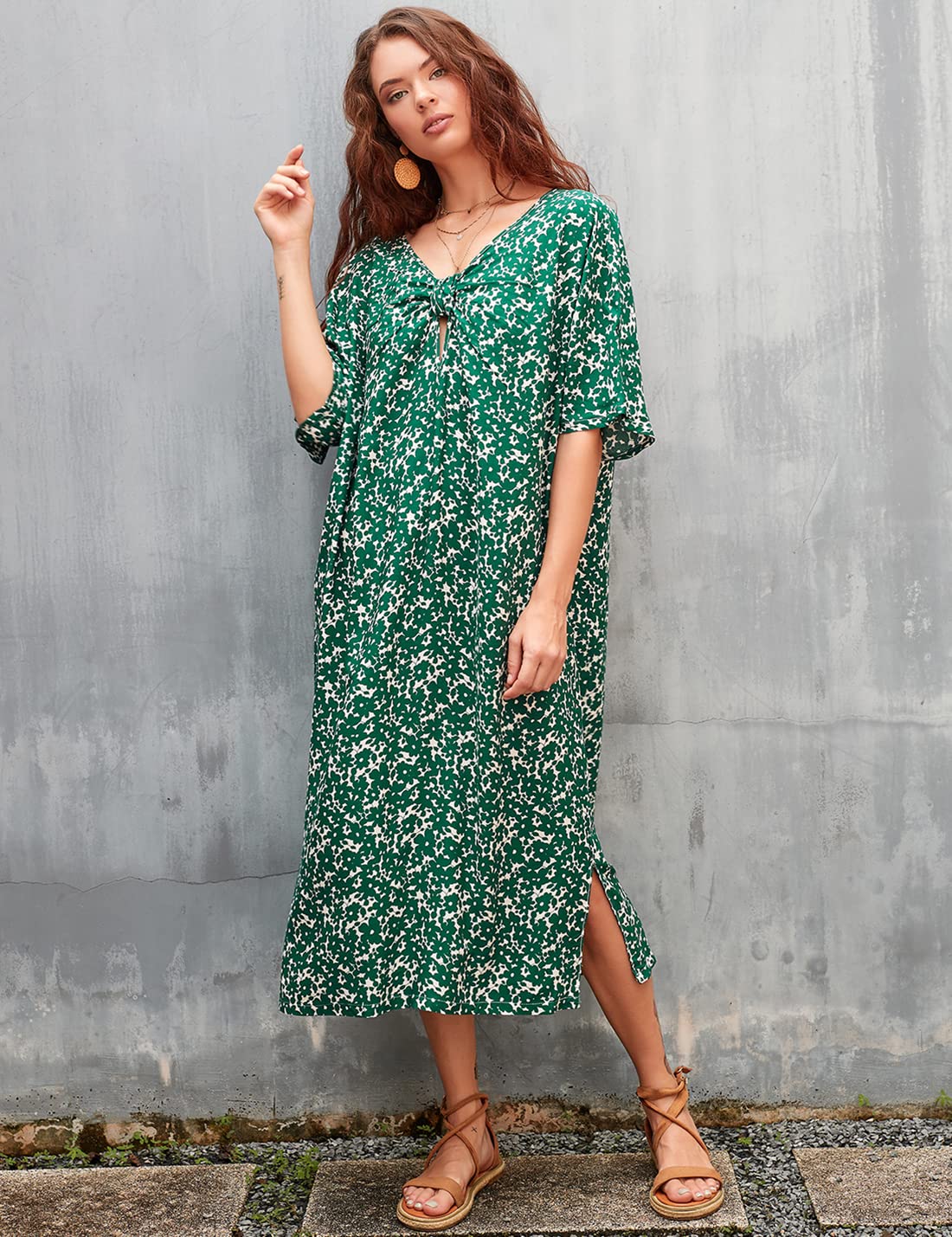 AILUNSNIKA Women's Beach Cover Up - Long Turkish Kaftan Dress for Swimwear, Bikini & Poolside | Perfect for Beach Vacation, Resort Wear & Summer Outfits