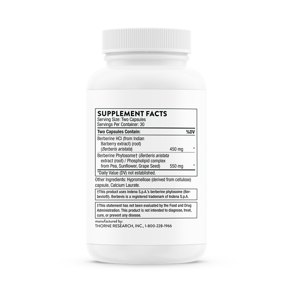 Thorne Berberine (SF800) - Premium Herbal Supplement for Blood Sugar Support & Digestive Health | Ideal for Daily Wellness & Metabolic Balance