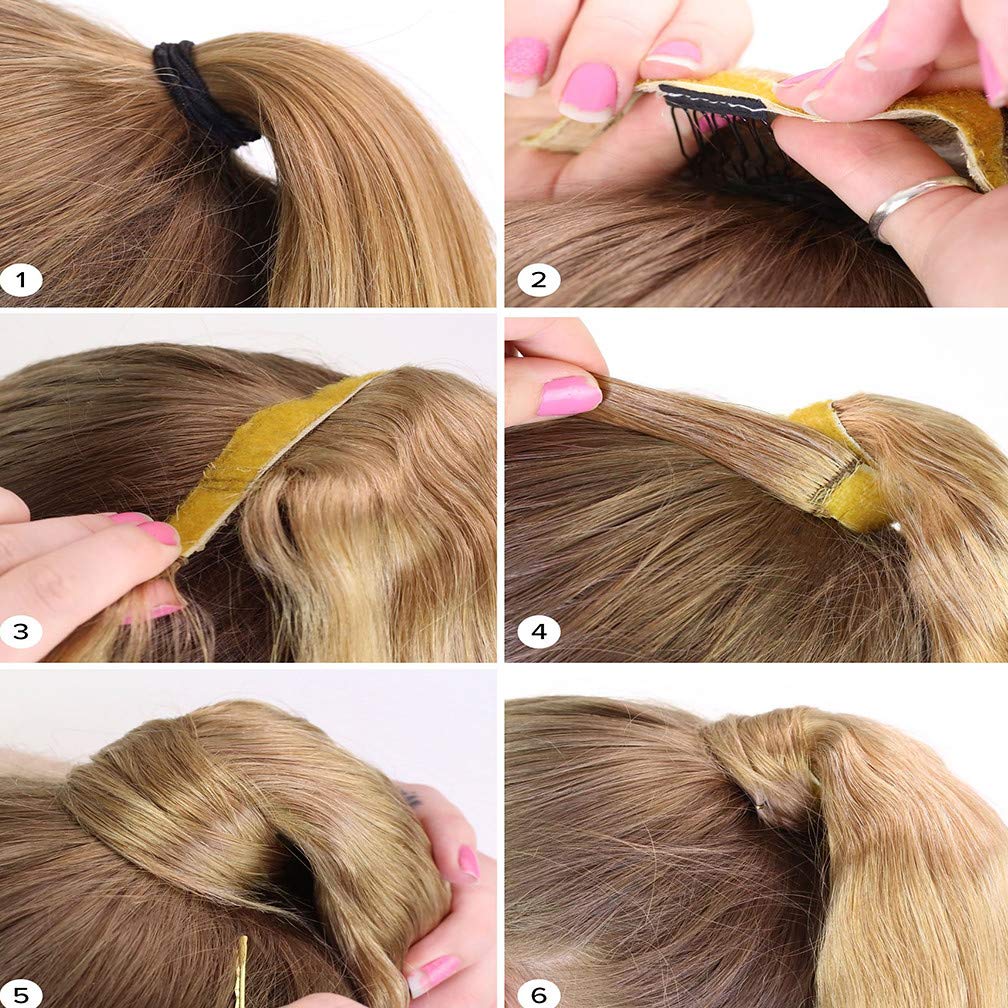 18'' 100g Women's Straight Ponytail Hair Extensions - Clip in Wrap Around Ponytail with Real Remy Human Hair - Drawstring Wig in 27# Color - Perfect for Parties, Weddings & Daily Styling