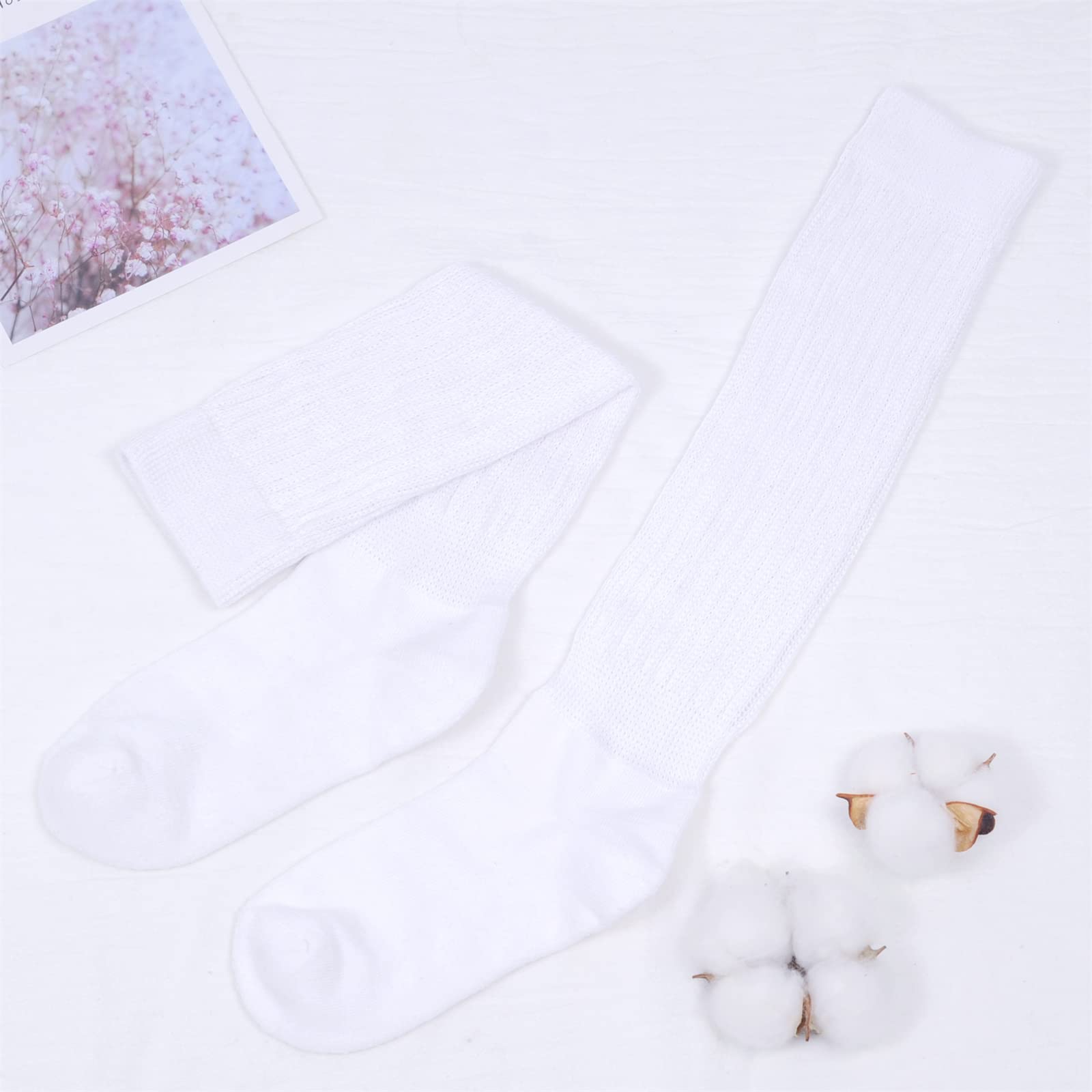 Intgoodluckycc Women's Slouch Scrunch Socks - Long High Tube Socks for Casual Wear, Fashion & Comfort - Perfect for Everyday Outfits, Sneakers & Relaxing at Home