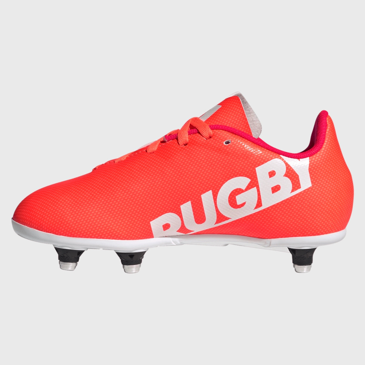 Adidas Junior SG Rugby Boots for Kids - Solar Orange | Firm Ground Soccer Cleats for Youth Rugby & Football Matches | Perfect for Outdoor Sports & Training