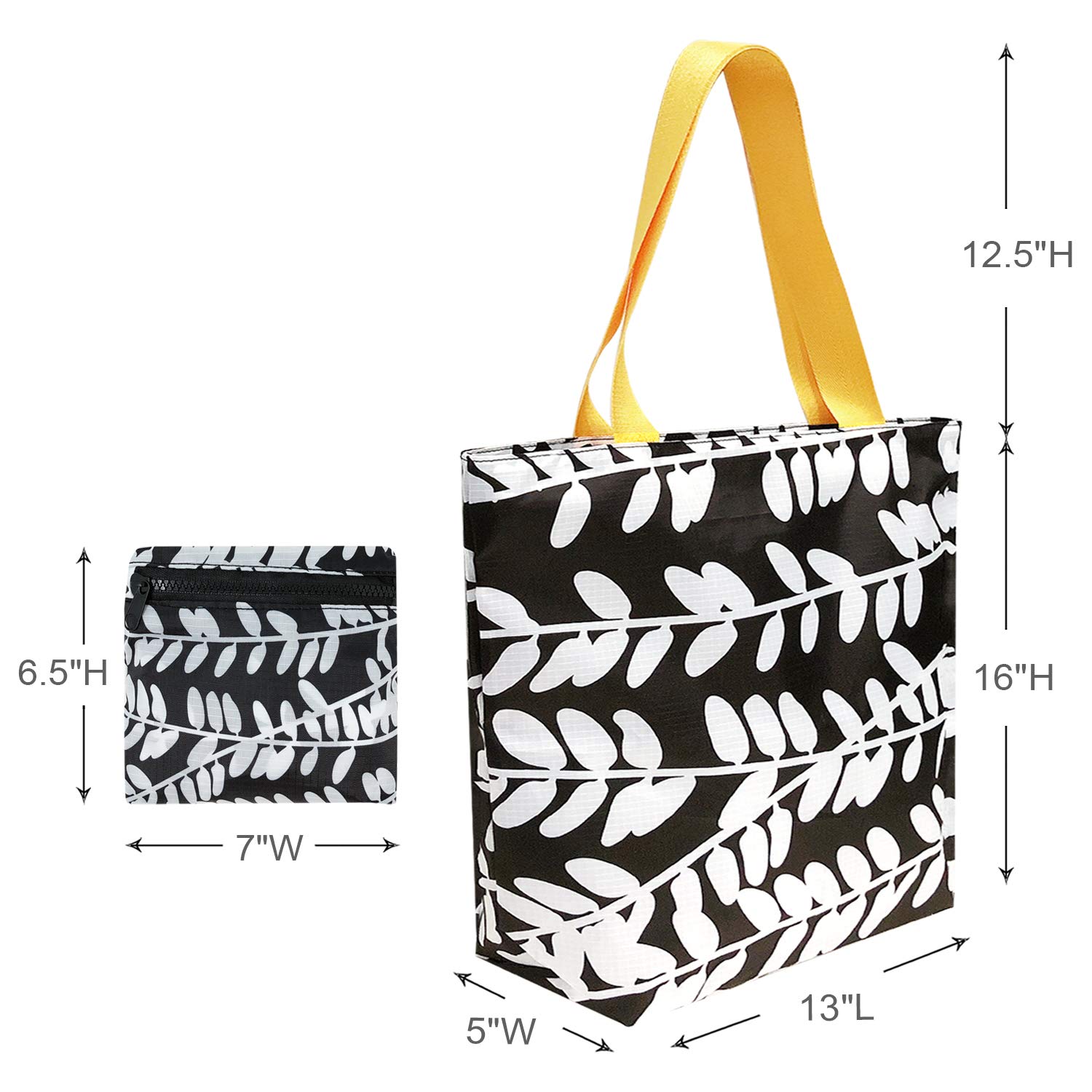 Allydrew Foldable Lightweight Tote Bag - Durable Ripstop Polyester for Shopping, Travel, Gym & Beach | Perfect for Everyday Use, Casual Outings & Errands