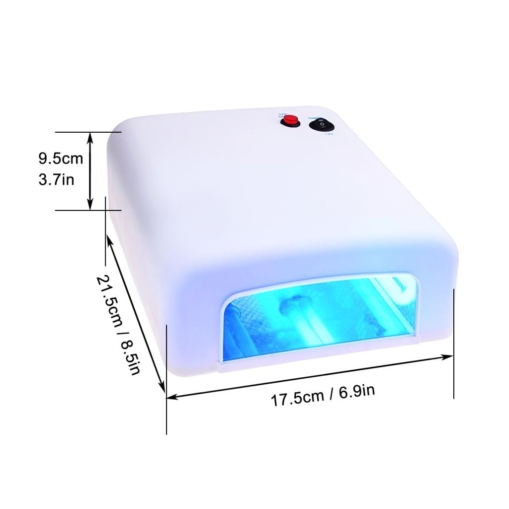 36W UV LED Nail Lamp for Gel Polish Curing - Professional Fast Drying UV Light for Manicure Pedicure, UV Glue Dryer Machine - Perfect for Home Nail Salon & DIY Nail Art