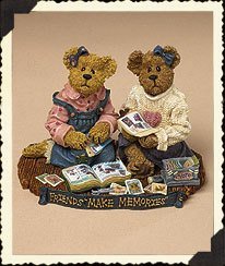 Boyds Bearstones #2277924 Jen and Michelle Scrapbook Friends - Collectible Figurines for Home Decor & Gift Giving