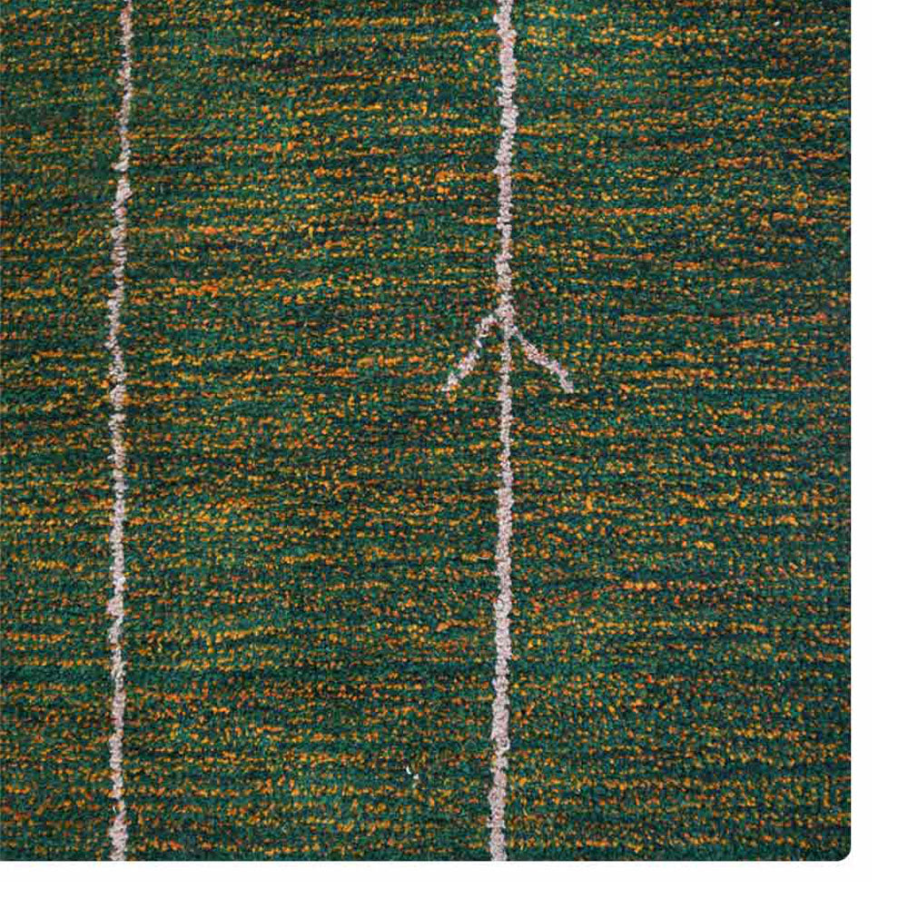 Handmade Scandinavian Wool Area Rug - Nordic Style Hand Knotted Carpet for Living Room, Bedroom & Home Decor
