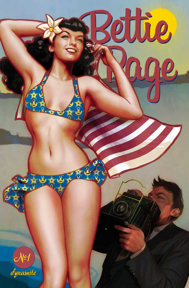 Bettie Page #1 Cover C Puebla - Vintage Pinup Art Print for Home Decor, Office & Retro Style Lovers