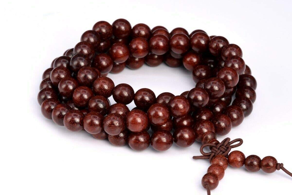 6mm 108 Pcs Natural African Red Sandalwood Mala Beads - 27