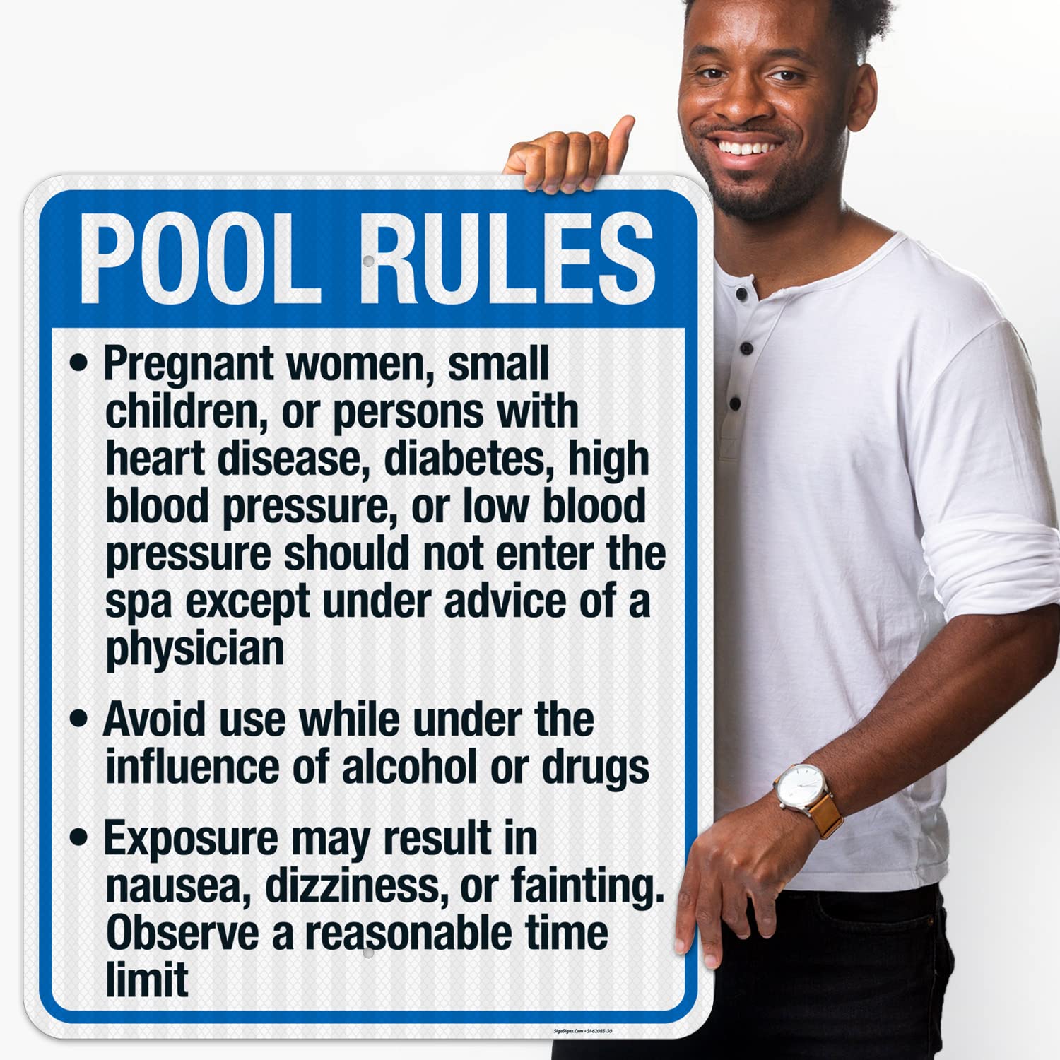 Minnesota Pool Rules Sign - 24x30 Inches, Complies with State Safety Code | 3M EGP Reflective .080 Aluminum, Fade Resistant | Made in USA | Perfect for Public Pools, Water Parks & Backyard Swimming Pools