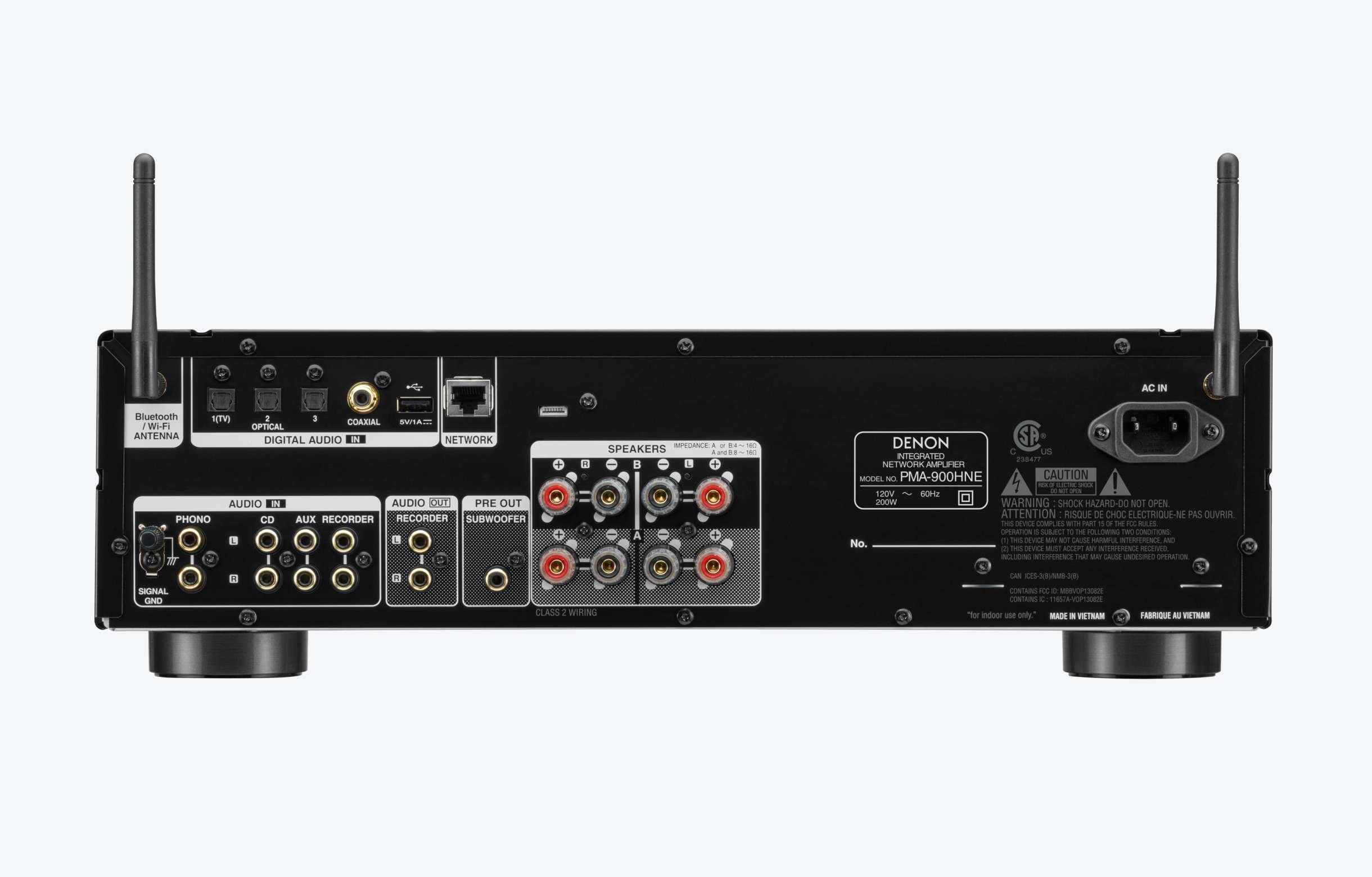 Denon PMA 900HNE Integrated Network Amplifier with HEOS Built-in | Hi-Fi Audio Streaming for Home Theater & Music Listening | Wireless Multi-Room Audio System