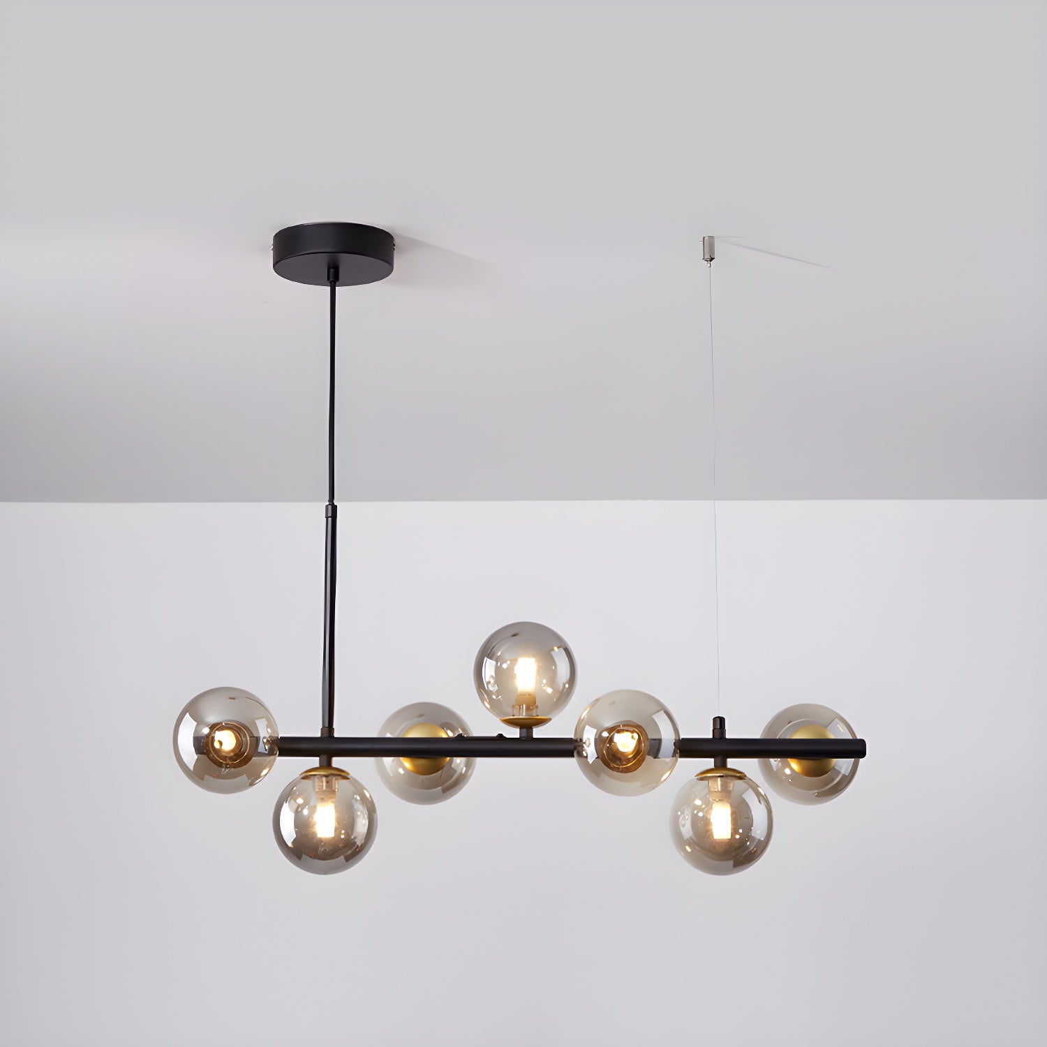 Aurelia Globe Chandelier - Modern Crystal Glass Pendant Light Fixture for Dining Room, Living Room, Bedroom & Foyer | Elegant Ceiling Lighting Decor for Home & Office