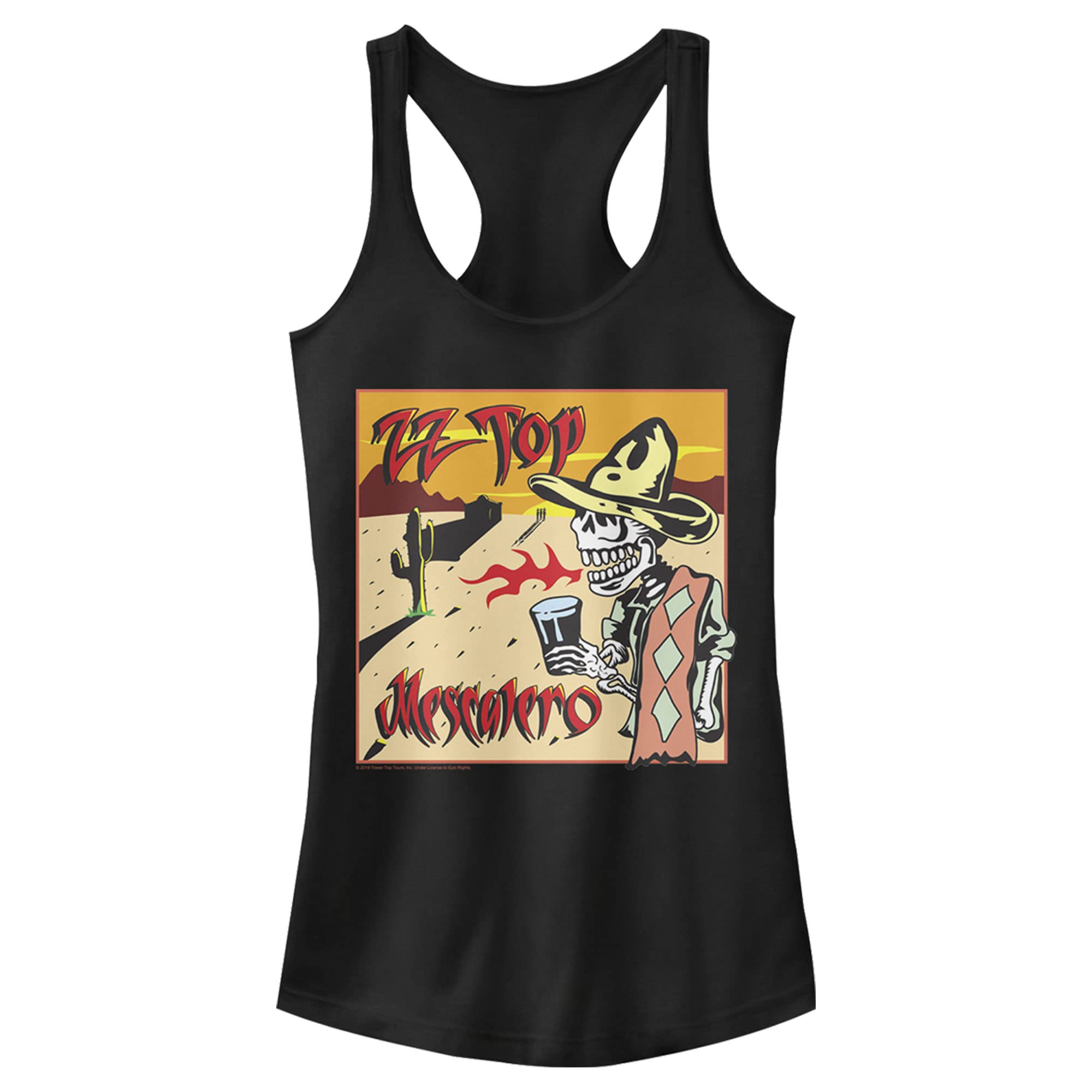 Junior's ZZ TOP Mescalero Racerback Tank Top for Women - Soft & Comfortable Stretch Fit - Perfect for Concerts, Summer Outfits & Casual Wear