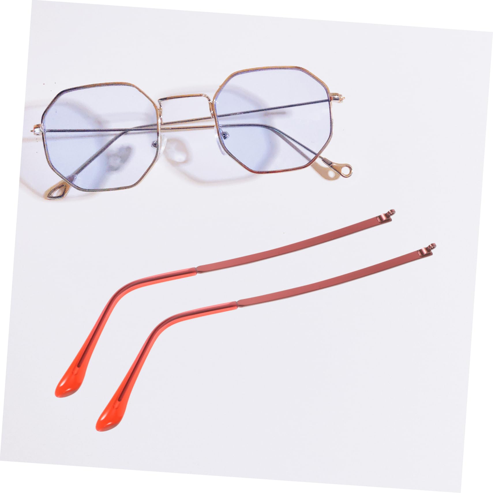 Mobestech Universal Metal Glasses Arms Replacement - 1 Pair of Eyeglass Temple Tips for Sunglasses & Optical Frames | Durable Repair Parts for Broken Glasses Legs | Perfect for DIY Fixes at Home or Office