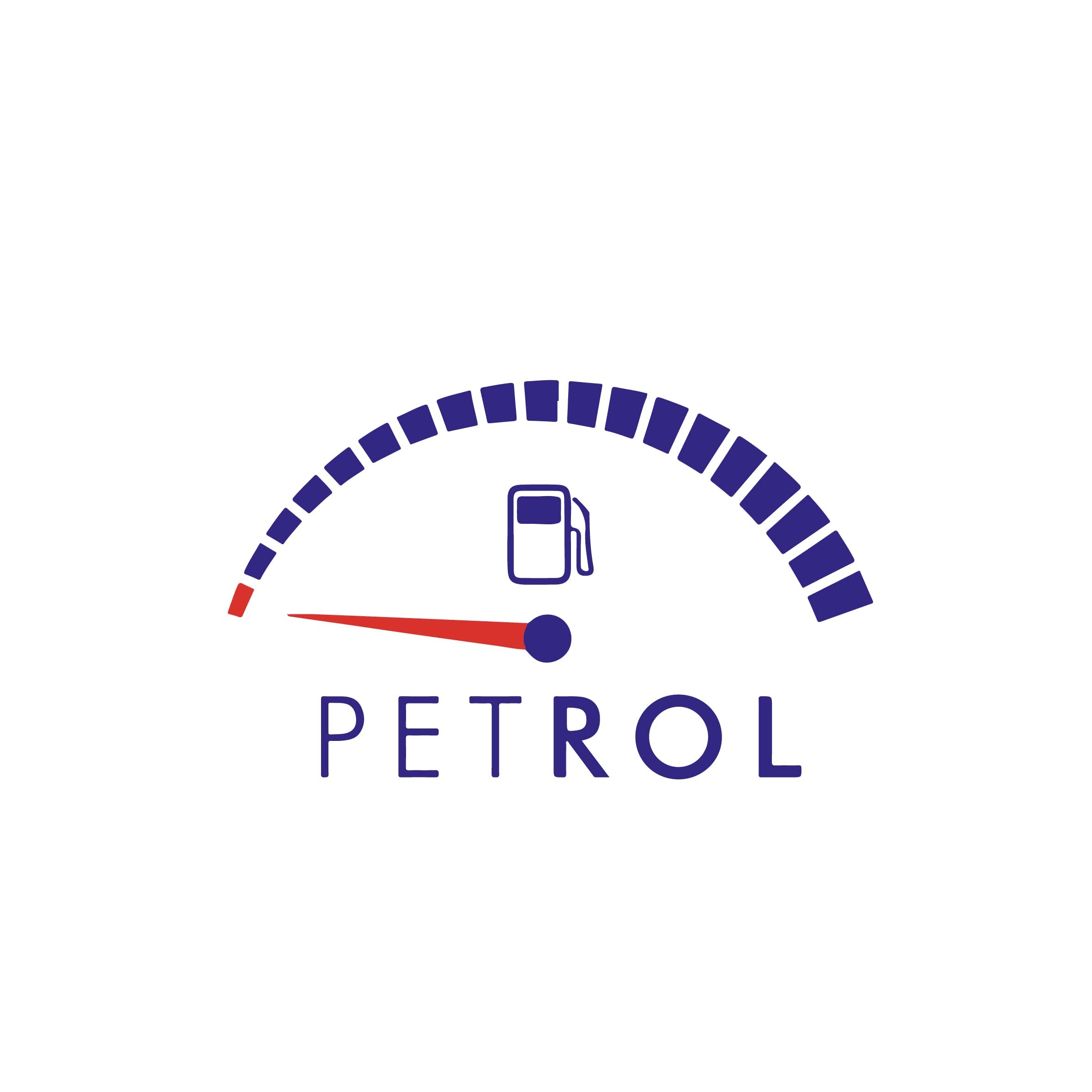 ISEE 360° Car Fuel Level Indicator Sticker - Blue & Red Petrol Gauge Decal | Perfect for Gas Tank Monitoring & Vehicle Customization