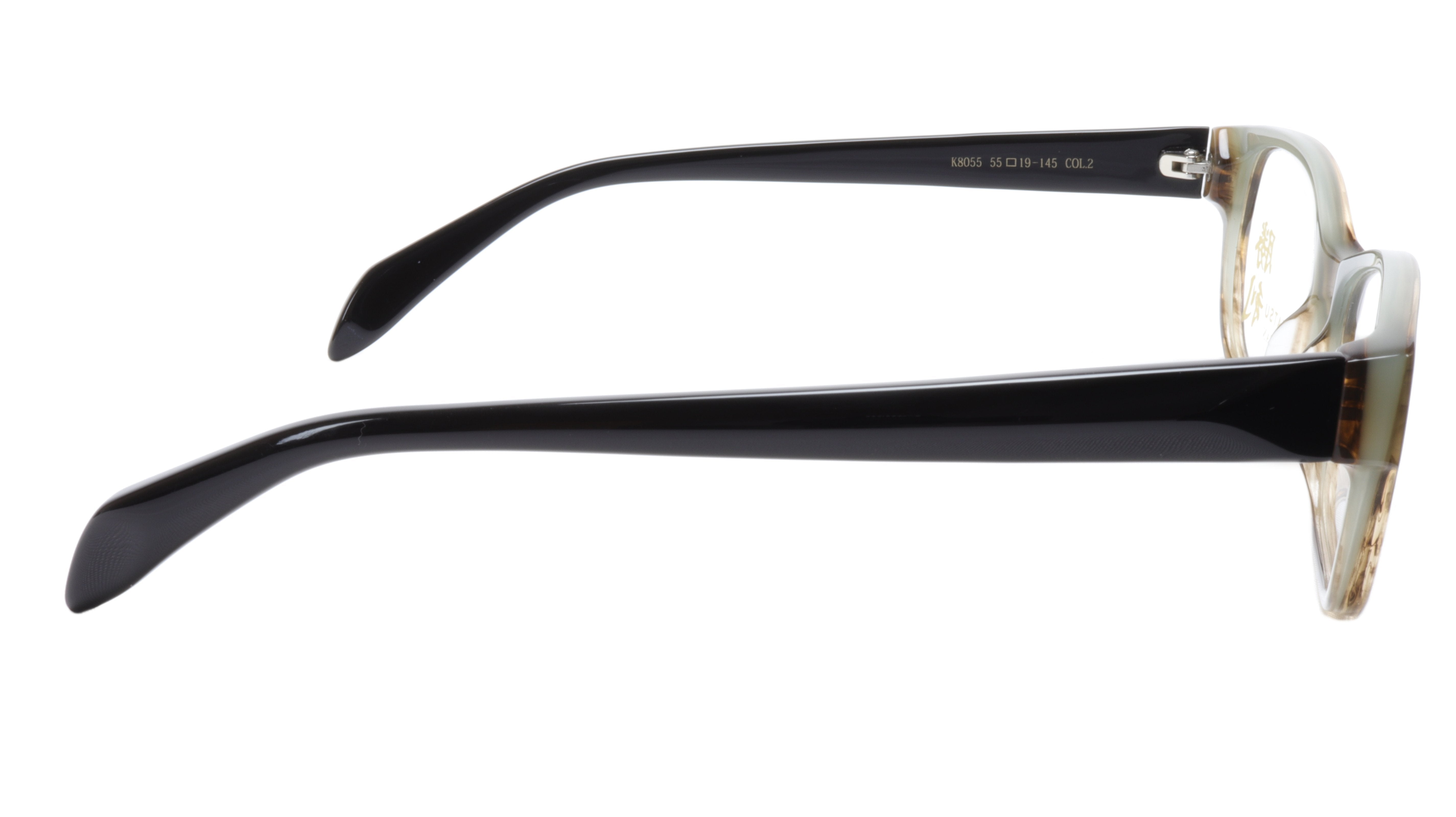 KATSU K8055 COL2 Acetate Eyeglasses Frame - Soft Pastel Brown, Size 55-19-145, Made in Japan | Lightweight & Comfortable for Daily Wear, Office, Reading & Fashion Accessory