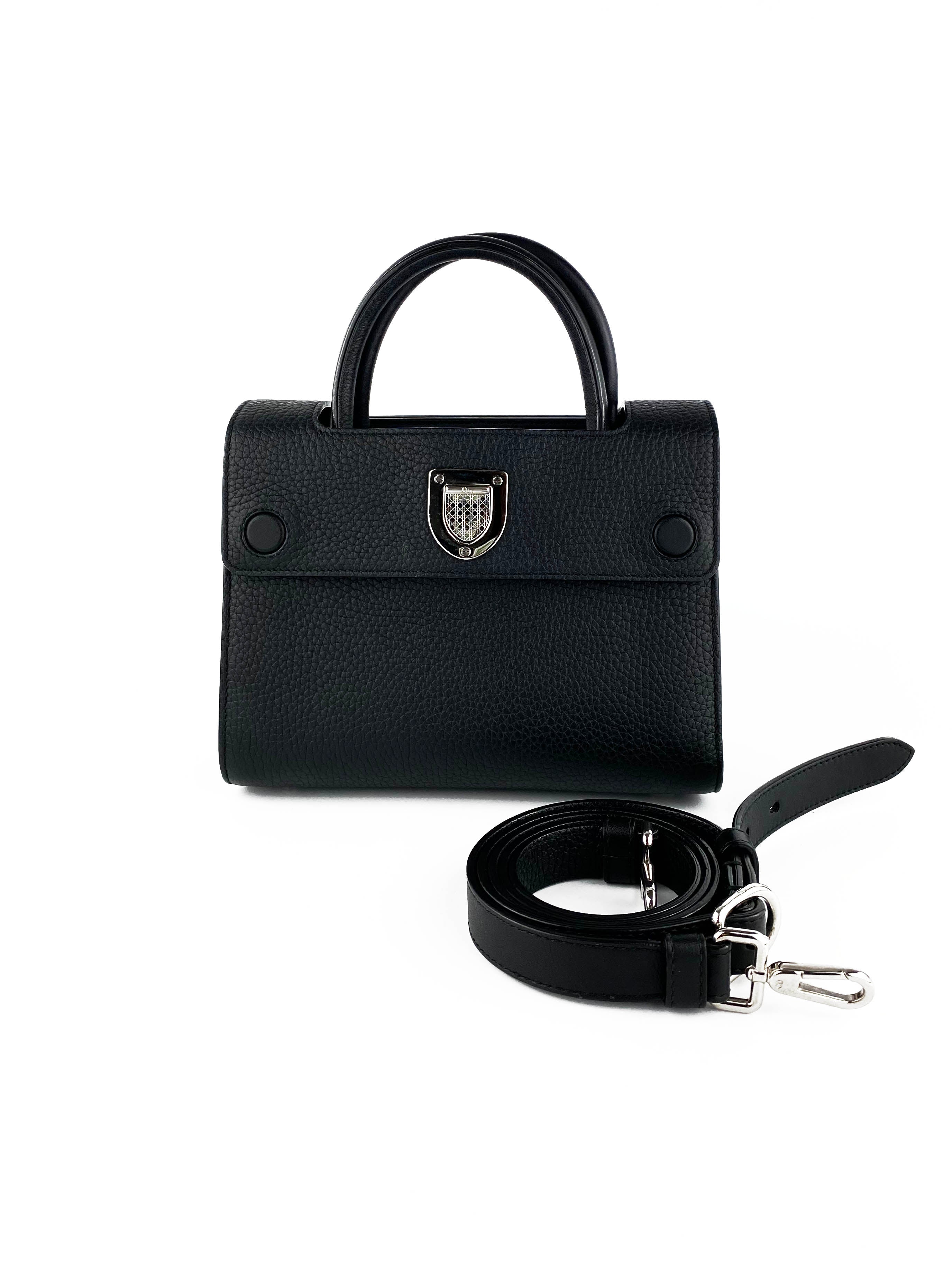 Christian Dior Diorever Black Leather Shoulder Bag for Women - Luxury Designer Handbag for Evening Parties, Work & Special Occasions