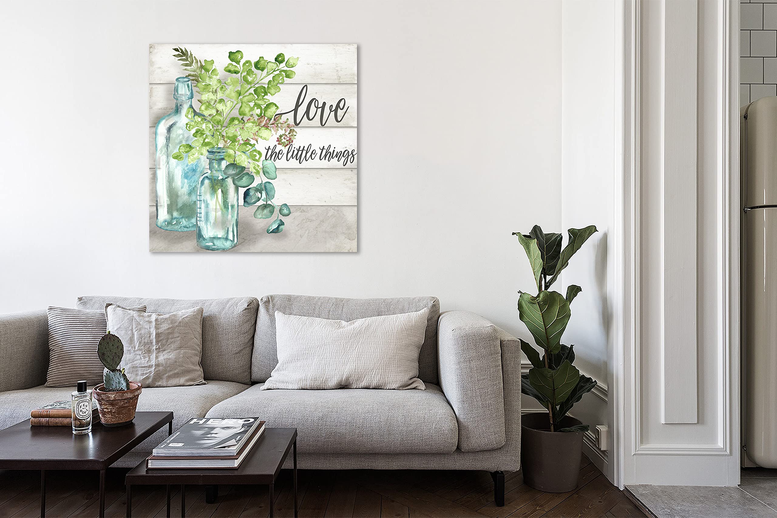 Vintage Specimen Bottles Gallery Wrapped Canvas Art Print - 30x30 Inch Wall Decor by Tre Sorelle Studios - Perfect for Living Room, Bedroom & Office Decor