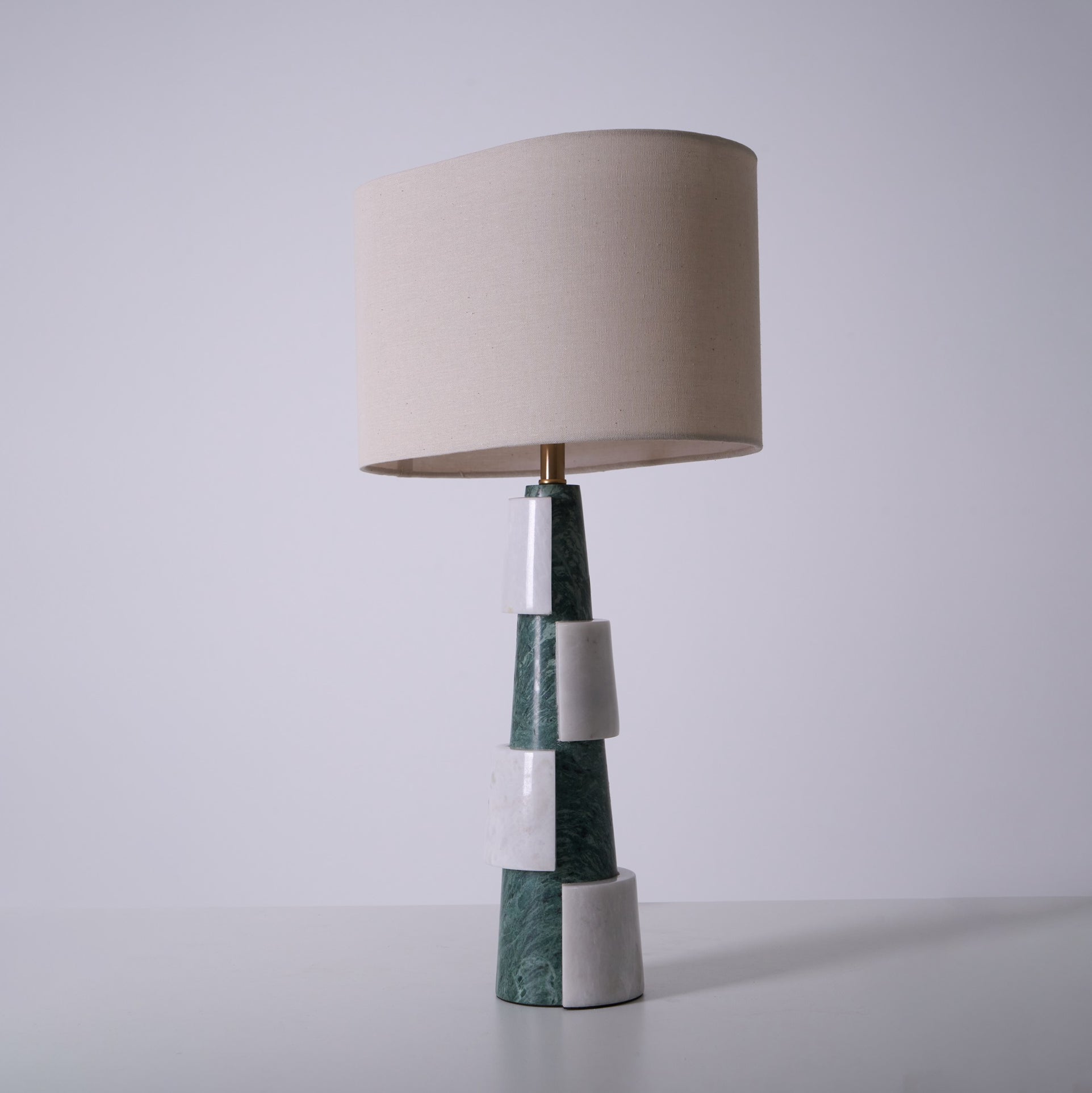 Duomo Marble Table Lamp - Elegant Italian Design for Bedroom, Living Room & Office Decor - Perfect Nightstand, Desk or Accent Lighting