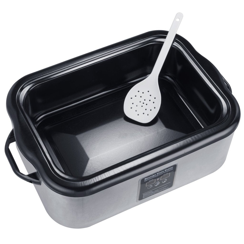 18 Quart LED Digital Hot Stone Warmer - Stainless Steel Portable Massage Heater for Spa & Therapy | Professional Massage Stone Heating Device | Perfect for Massage Therapists, Home Spa & Relaxation