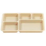 Cambro 853FCW133 3-Compartment Food Storage Tray | Camwear Beige | Case of 24 | Perfect for Restaurant, Catering & Meal Prep