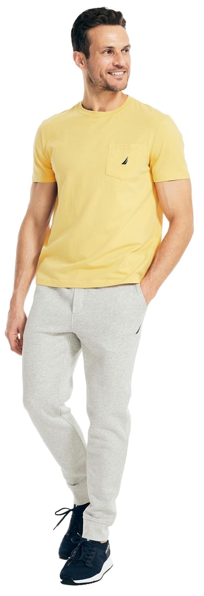 Nautica Men's Athletic Fleece Jogger Sweatpants - Comfortable Workout & Lounge Pants for Running, Gym, Travel (XXL, Grey) - Perfect for Casual Wear & Relaxation