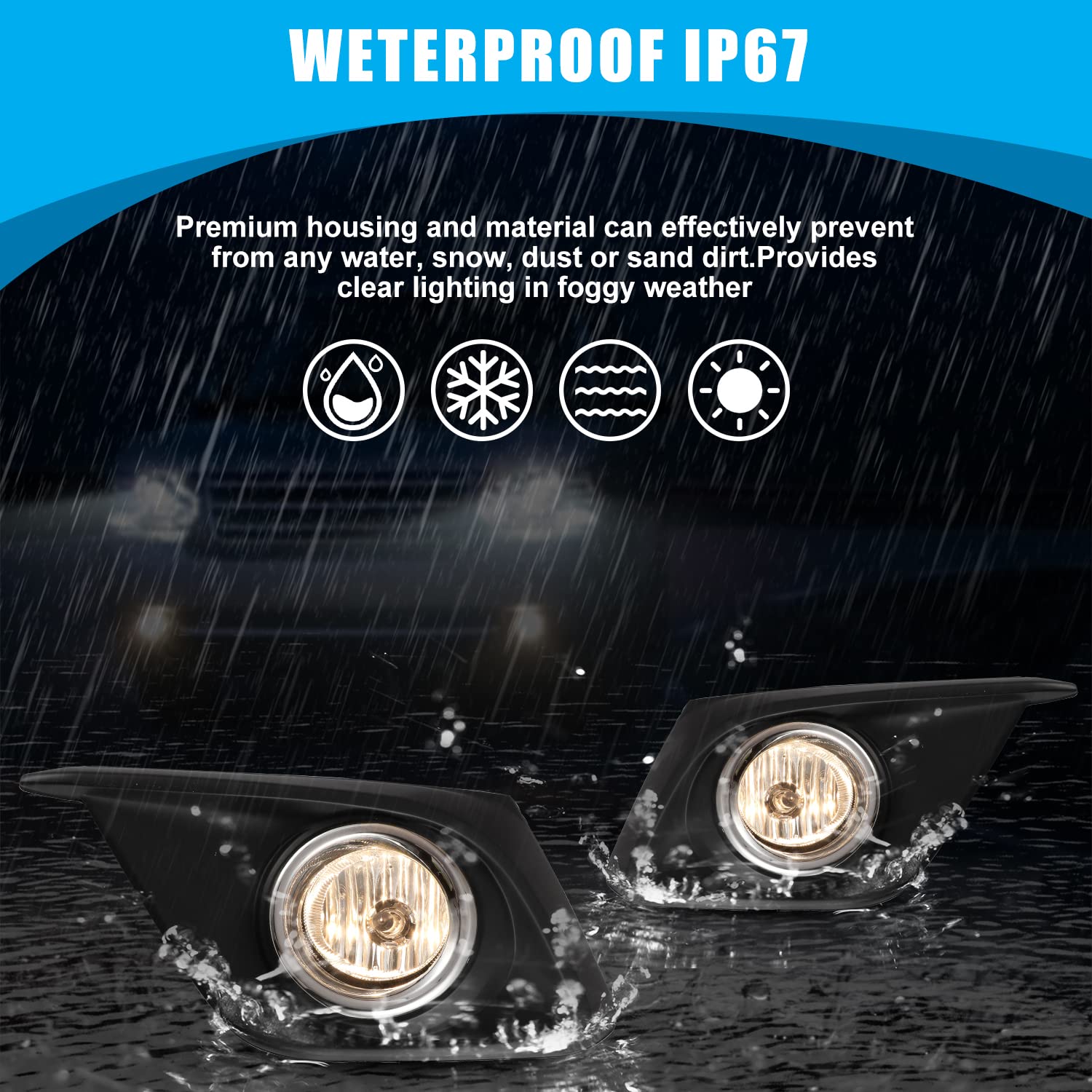 CPW Fog Lights Kit for 2014-2016 Mazda 3 - Complete Replacement Assembly with Switch & Wiring Harness | Perfect for Night Driving, Foggy Conditions & Off-Road Adventures