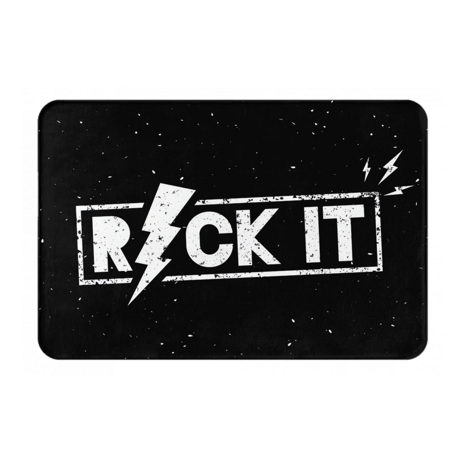 Skull Non-Slip Doormat - Heavy Metal Rock Absorbent Bath Mat for Home & Kitchen
