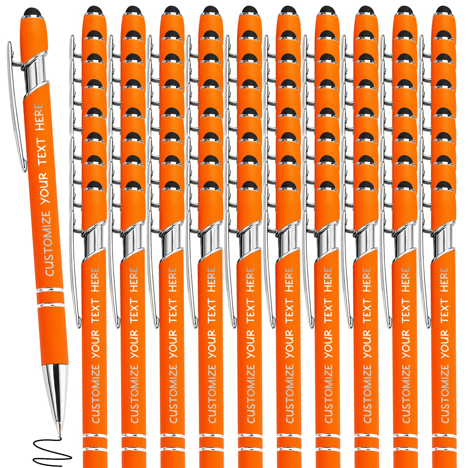 156 Pcs Custom Pens with Stylus - Personalized Engraved Pens for Business, Graduation & Anniversaries - Free Text & Logo Engraving (Bulk Orders up to 500pcs) - Perfect for Corporate Gifts, Promotional Events & Special Occasions