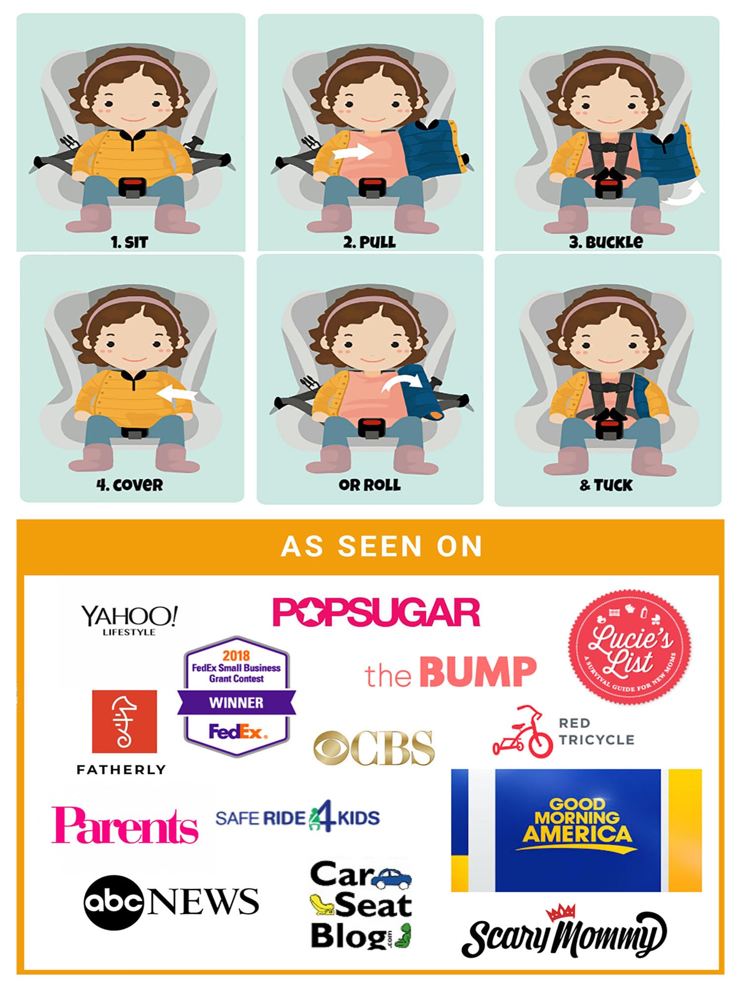 Buckle Me Baby Winter Coat - Safe & Warm Car Seat Jacket for Boys & Girls (6 Months to 6 Years) | Shark Tank Featured | Perfect for Winter Outings & School Drop-offs