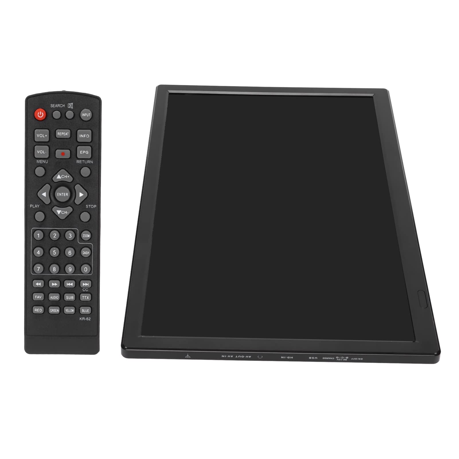 16 Inch Portable Digital TV with High Sensitivity Tuner & FM Radio - Multifunctional Outdoor Television for Camping, Travel, and Emergency Use