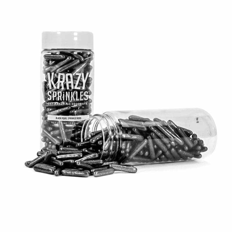 Premium Black Pearl Edible Sprinkles for Baking & Cake Decorating - Glittery Sugar Pearls for Cupcakes, Cookies, Donuts & Desserts