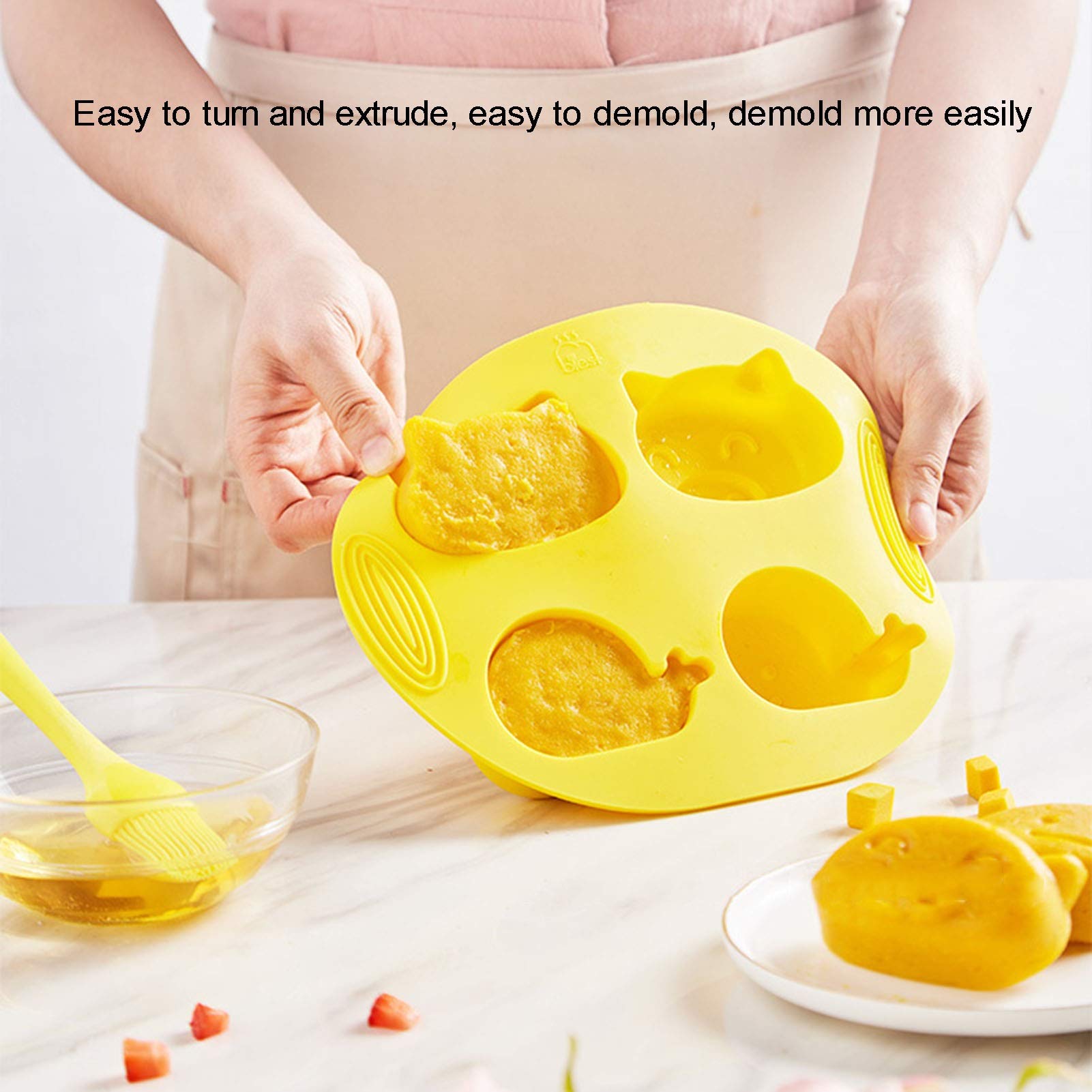 NLIAN DIY Silicone Baking Molds Set - Cartoon Animal Cake Chocolate Cookie Candy Ice Cube Muffin Molds | Reusable Non-Stick Baking Pans for Pastry, Cupcakes & Desserts | Perfect for Birthday Parties, Baby Showers & Holiday Baking