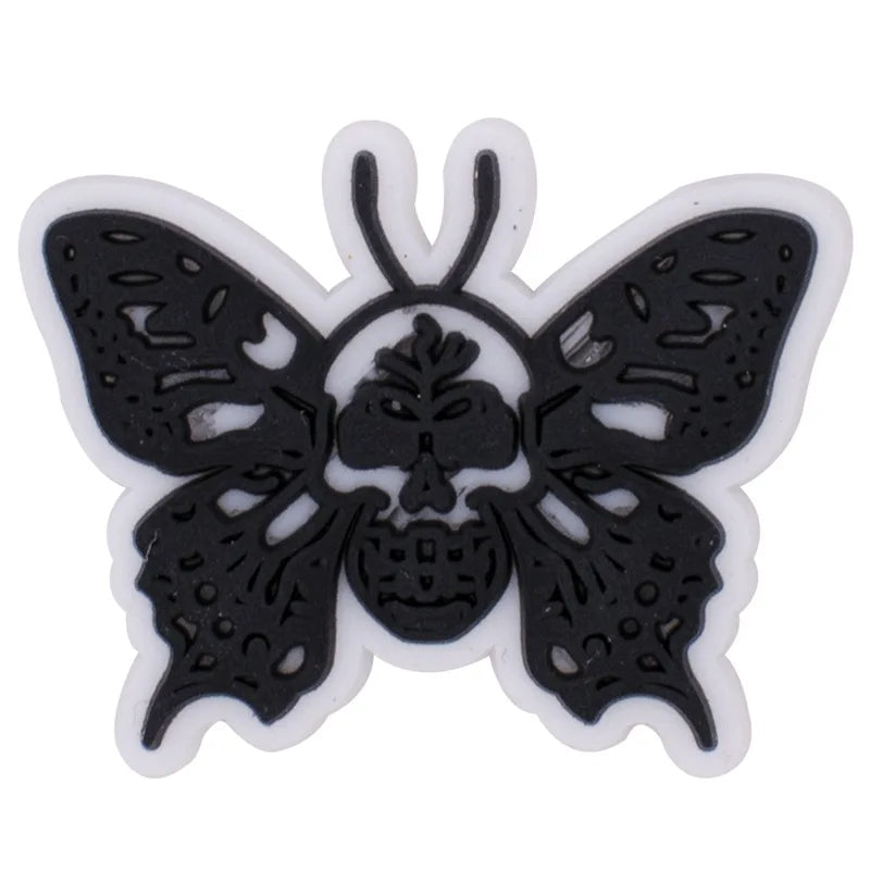 1pc Black Crocs Charms Shoe Accessories - Halloween Decorations, Jeans & Sandals Buckle for Women, Men & Kids | Perfect for DIY Customization & Fashion Statement