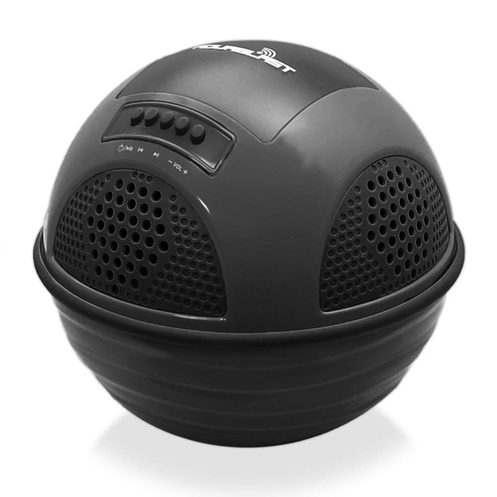 Pyle PWR90DBK Waterproof Floating Bluetooth Speaker - Wireless Outdoor Pool, Shower & Beach Speaker with Rechargeable Battery, USB Charger for iPhone, Android, iPod - Perfect for Swimming, Parties & Travel (Black)