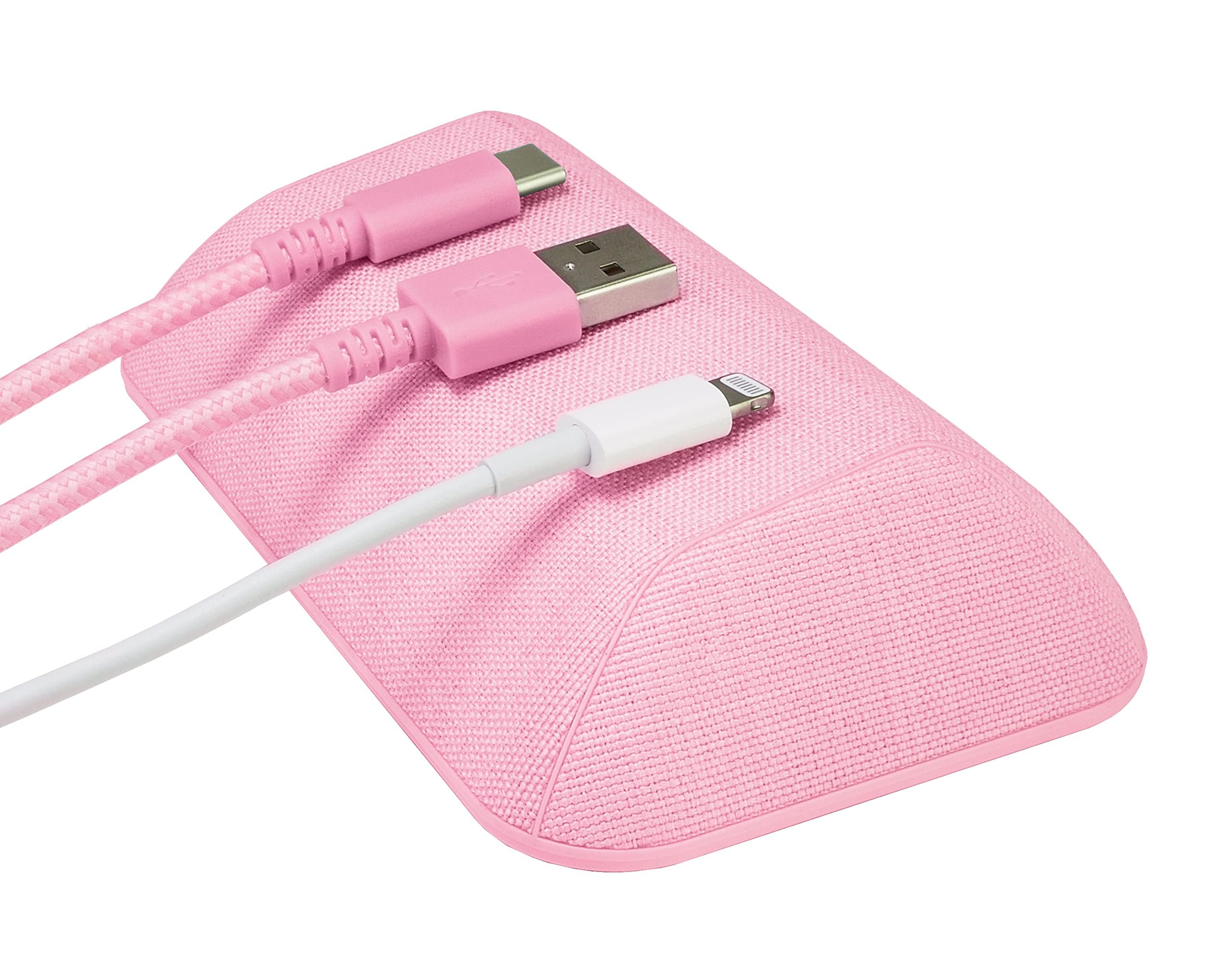 Smartish Magnetic Cord Holder - Strong Magnet Cable Organizer for Charger Management on Desk, Nightstand, Side Table - Holds 6+ Cables (I'm Blushing) - Perfect for Home Office, Bedroom, Car & Travel Accessories Organization