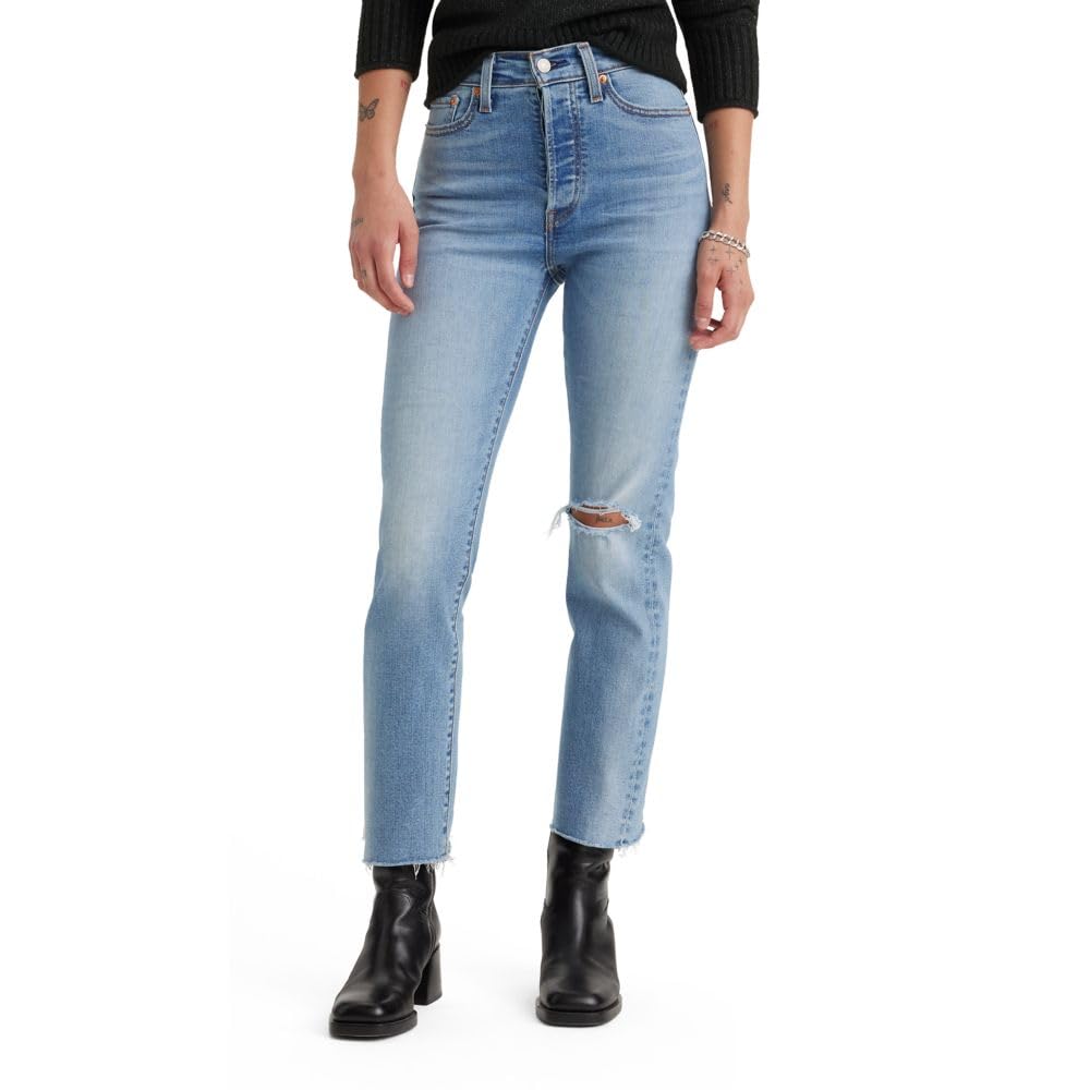 Levi's Women's Wedgie Straight Jeans - High Waist Slim Fit Denim Pants for Casual Wear & Everyday Style